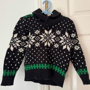 Polo Ralph Lauren Black and Green Crewneck Sweater size 5
